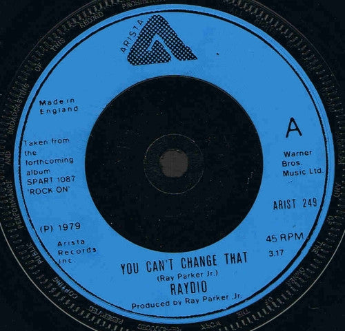Raydio - You Can't Change That (7", Single) - De Platen Aap – Vinylwinkel in Brielle & online webshop voor muziekliefhebbers
