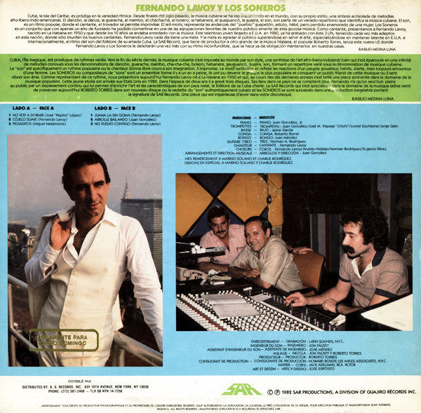 Fernando Lavoy Y Los Soneros : Fernando Lavoy Y Los Soneros (LP, Album)