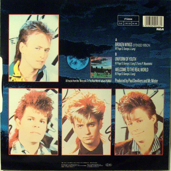 Mr. Mister : Broken Wings (Extended Version) (12", Single)