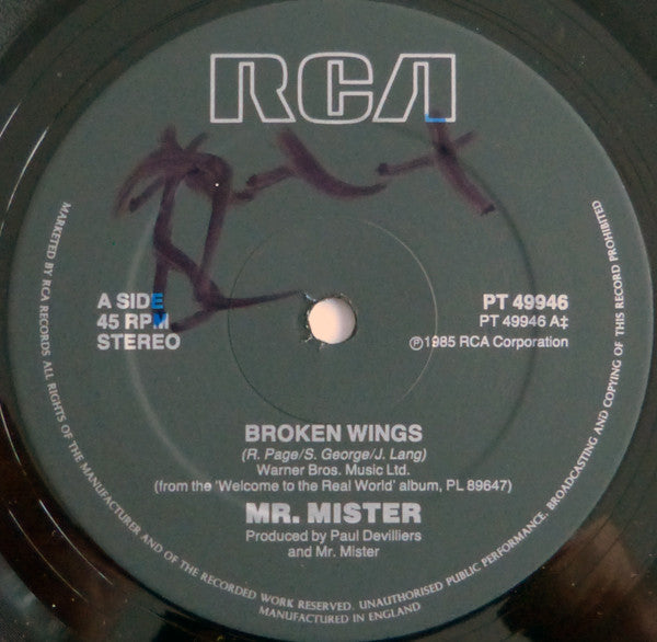 Mr. Mister : Broken Wings (Extended Version) (12", Single)