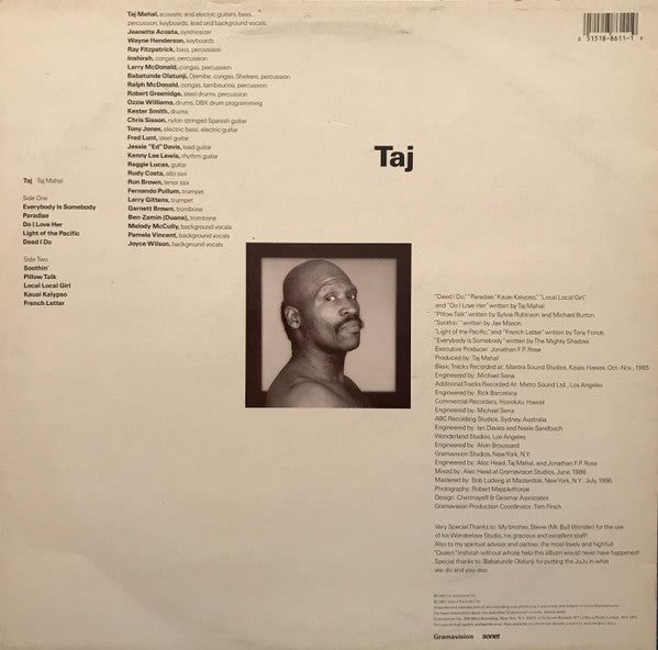 Taj Mahal : Taj (LP, Album)