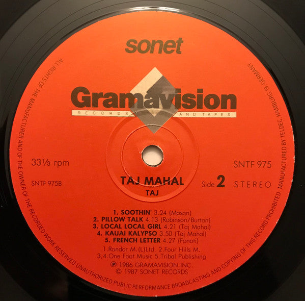 Taj Mahal : Taj (LP, Album)