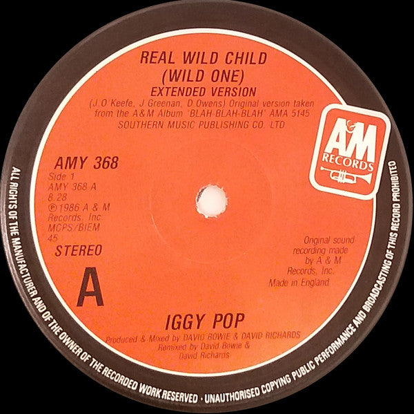 Iggy Pop : Real Wild Child (Wild One) (12")