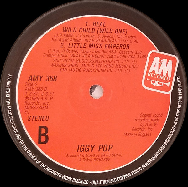 Iggy Pop : Real Wild Child (Wild One) (12")