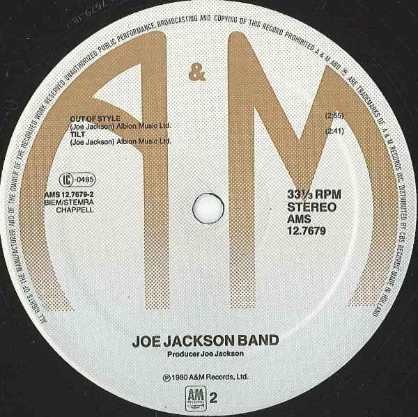 Joe Jackson Band : The Harder They Come / Out Of Style / Tilt (12")
