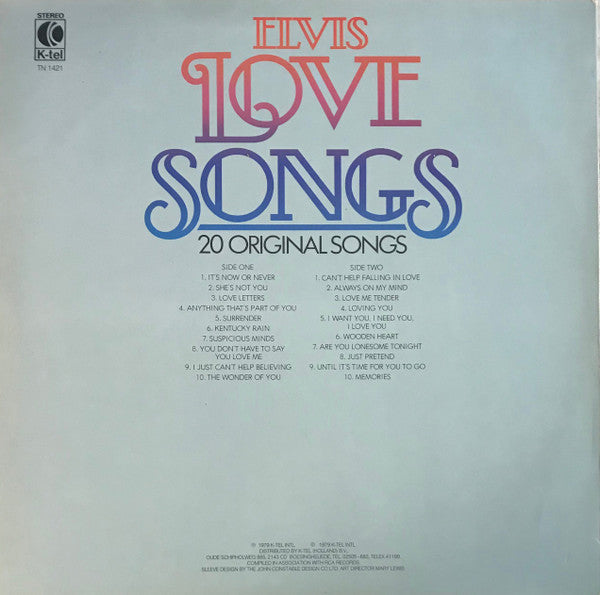 Elvis Presley : Elvis Love Songs (20 Original Songs) (LP, Comp)