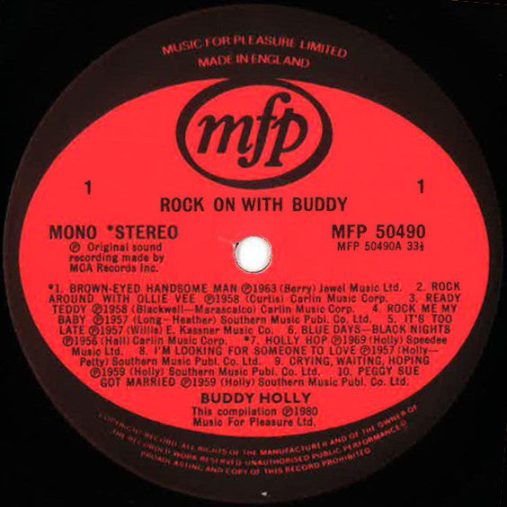 Buddy Holly : Rock On With Buddy (LP,Compilation,Album)