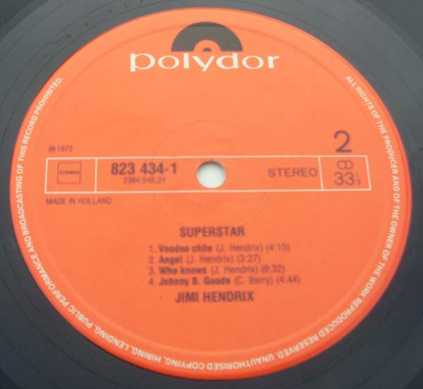 Jimi Hendrix : Superstar (LP, Comp)