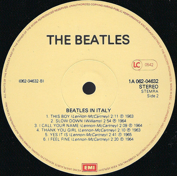 The Beatles : The Beatles In Italy (LP, Comp, RE)