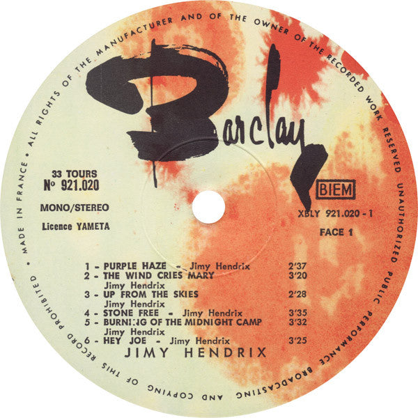 Jimi Hendrix : Greatest Hits (LP, Comp)