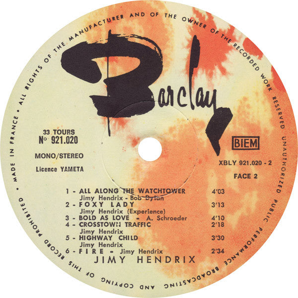 Jimi Hendrix : Greatest Hits (LP, Comp)