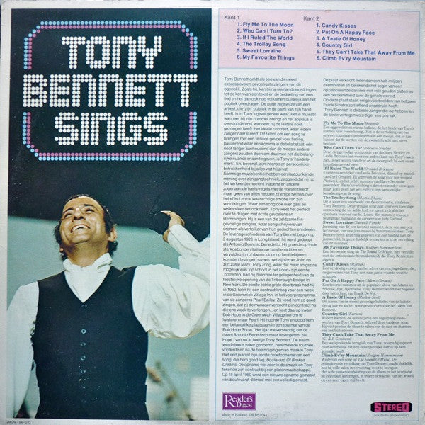 Tony Bennett : Tony Bennett Sings (LP, Comp)