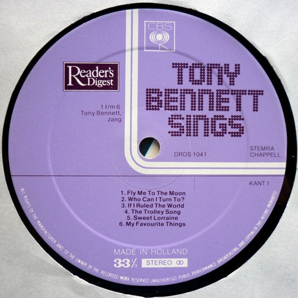 Tony Bennett : Tony Bennett Sings (LP, Comp)