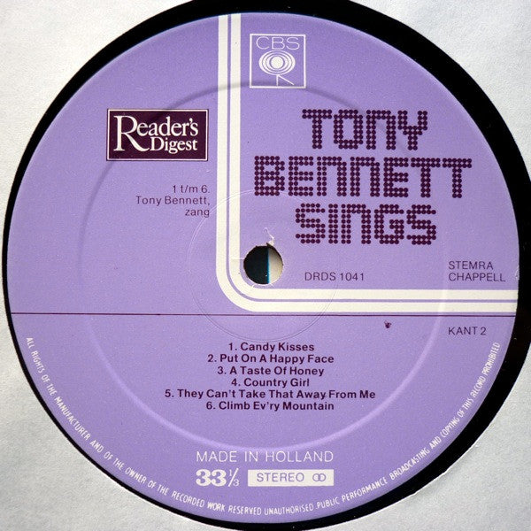 Tony Bennett : Tony Bennett Sings (LP, Comp)
