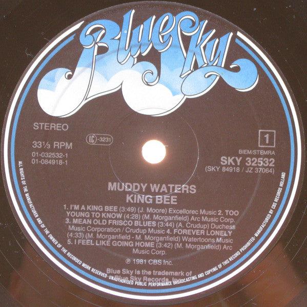 Muddy Waters : King Bee (LP, Album, RE)