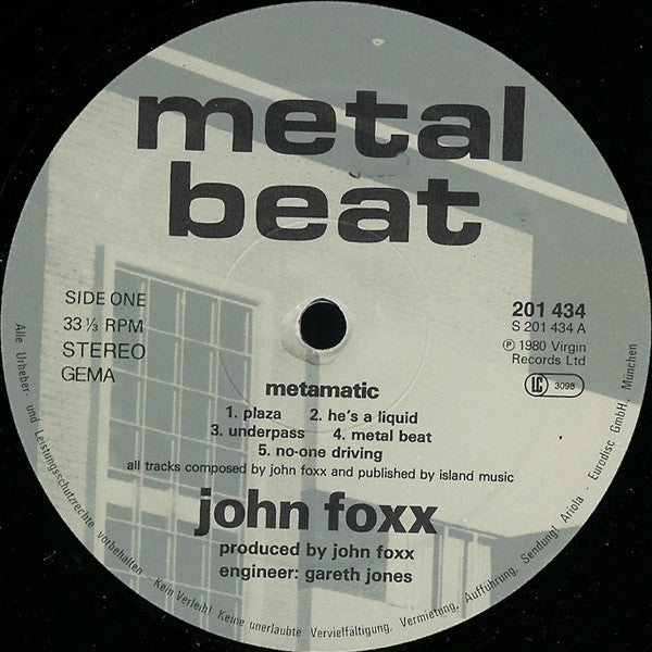 John Foxx : Metamatic (LP, Album)