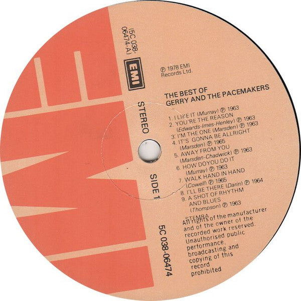 Gerry And The Pacemakers* : The Best Of Gerry And The Pacemakers (LP, Comp)
