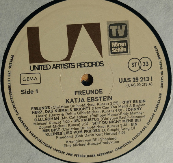 Katja Ebstein - Freunde (LP, Album) - De Platen Aap – Vinylwinkel in Brielle & online webshop voor muziekliefhebbers