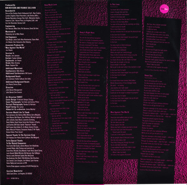 Survivor : When Seconds Count (LP, Album)