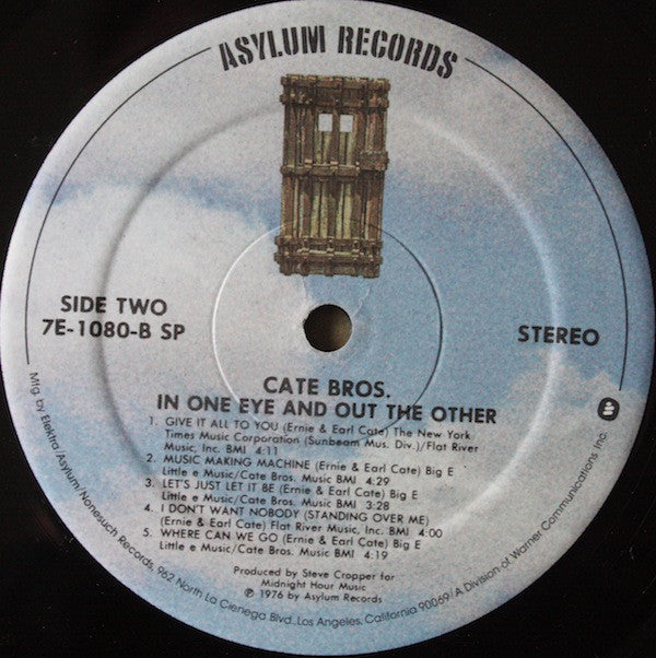 Cate Bros.* : In One Eye And Out The Other (LP, Album, Spe)