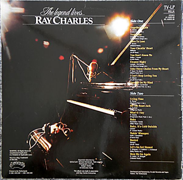Ray Charles : The Legend Lives... (LP, Comp, Gat)