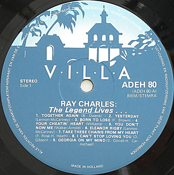 Ray Charles : The Legend Lives... (LP, Comp, Gat)