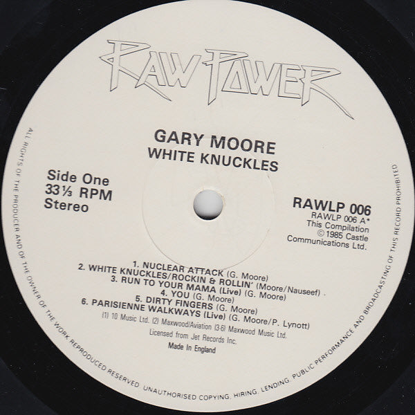 Gary Moore : White Knuckles (LP, Comp)
