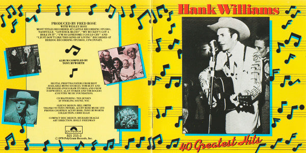 Hank Williams : 40 Greatest Hits (2xCD, Comp, RE)
