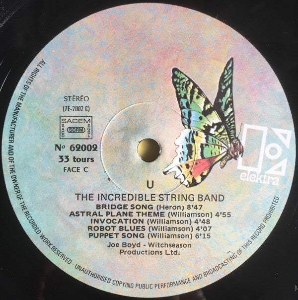 The Incredible String Band - U (2xLP, Album) - De Platen Aap – Vinylwinkel in Brielle & online webshop voor muziekliefhebbers