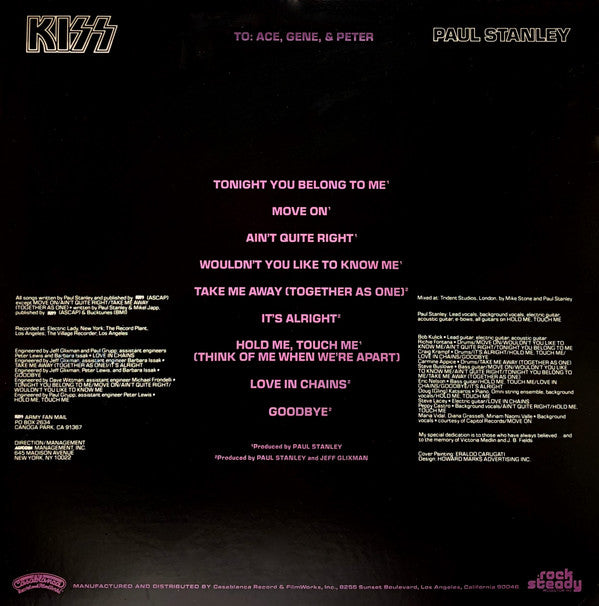 Kiss, Paul Stanley : Paul Stanley (LP, Album, Pic)