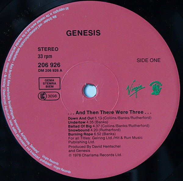 Genesis - ... And Then There Were Three... (LP, Album, RE, DMM) - De Platen Aap – Vinylwinkel in Brielle & online webshop voor muziekliefhebbers