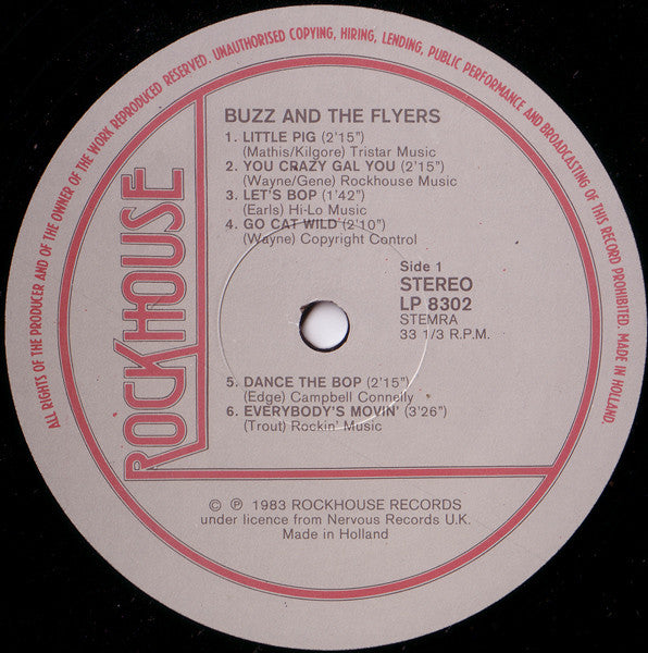 Buzz And The Flyers : Buzz And The Flyers (LP, Album)