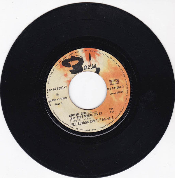 Eric Burdon And The Animals* : See See Rider  (7", EP)