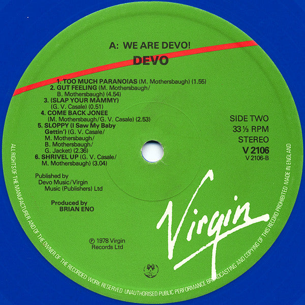 Devo : Q: Are We Not Men? A: We Are Devo! (LP, Album, Blu)