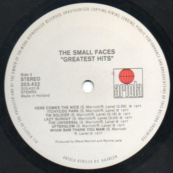 Small Faces : Greatest Hits (LP, Comp)