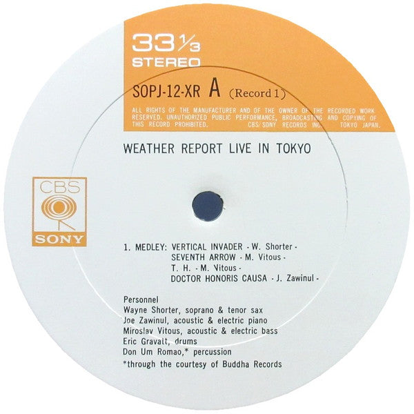 Weather Report : Weather Report Live In Tokyo (2xLP, Album)
