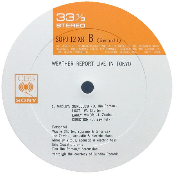 Weather Report : Weather Report Live In Tokyo (2xLP, Album)
