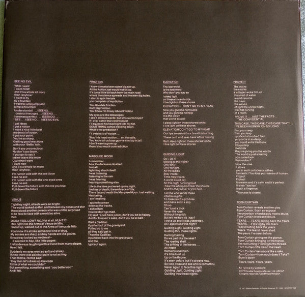 Television : Marquee Moon (LP,Album,Reissue)
