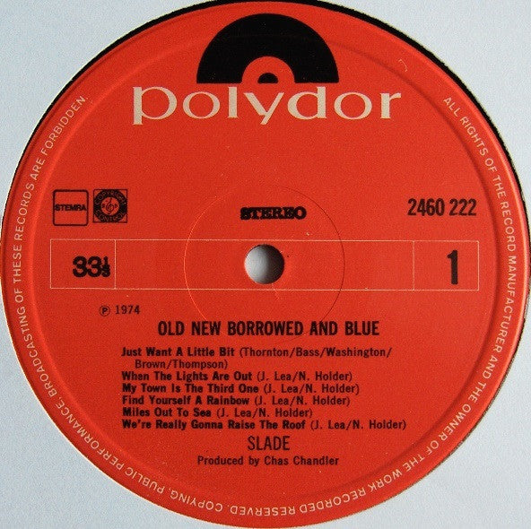 Slade : Old New Borrowed And Blue (LP,Album)