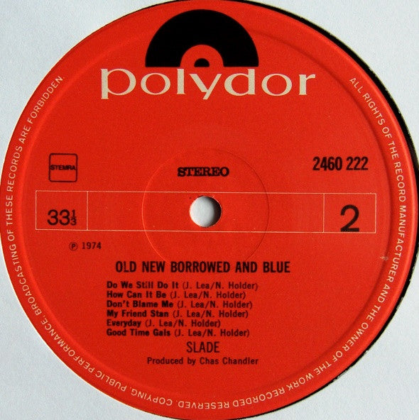 Slade : Old New Borrowed And Blue (LP,Album)