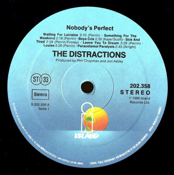 The Distractions : Nobody's Perfect (LP, Album)