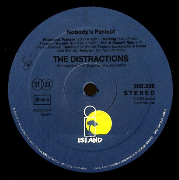 The Distractions : Nobody's Perfect (LP, Album)