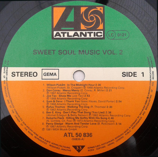 Various : Sweet Soul Music Volume 2 (LP, Comp)