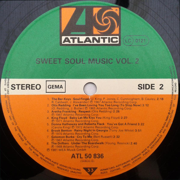 Various : Sweet Soul Music Volume 2 (LP, Comp)