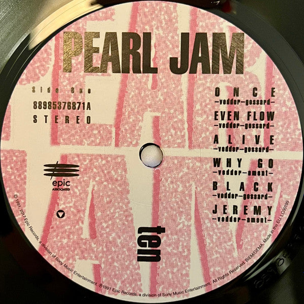 Pearl Jam : Ten (LP,Album,Reissue,Repress,Stereo)
