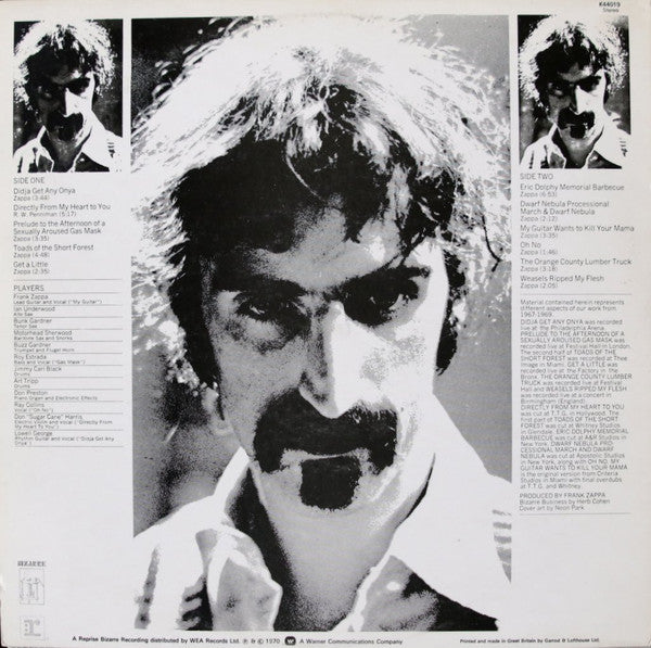 The Mothers Of Invention* : Weasels Ripped My Flesh (LP, Album, RE)