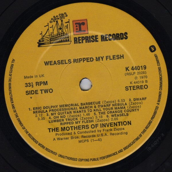 The Mothers Of Invention* : Weasels Ripped My Flesh (LP, Album, RE)