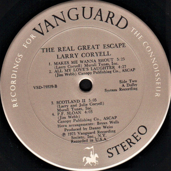 Larry Coryell : The Real Great Escape (LP, Album, San)