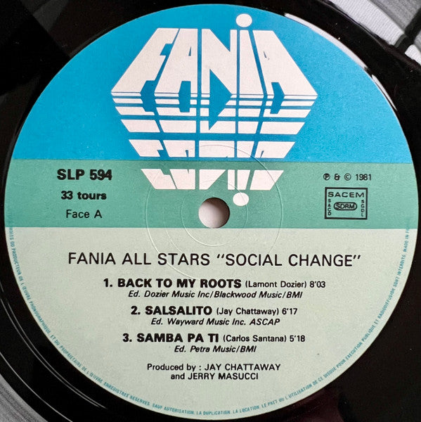 Fania All Stars : Social Change (LP, Album)