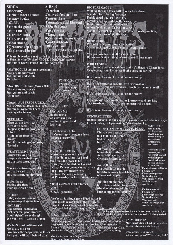 Agathocles : Abrir Las Puertas (12")